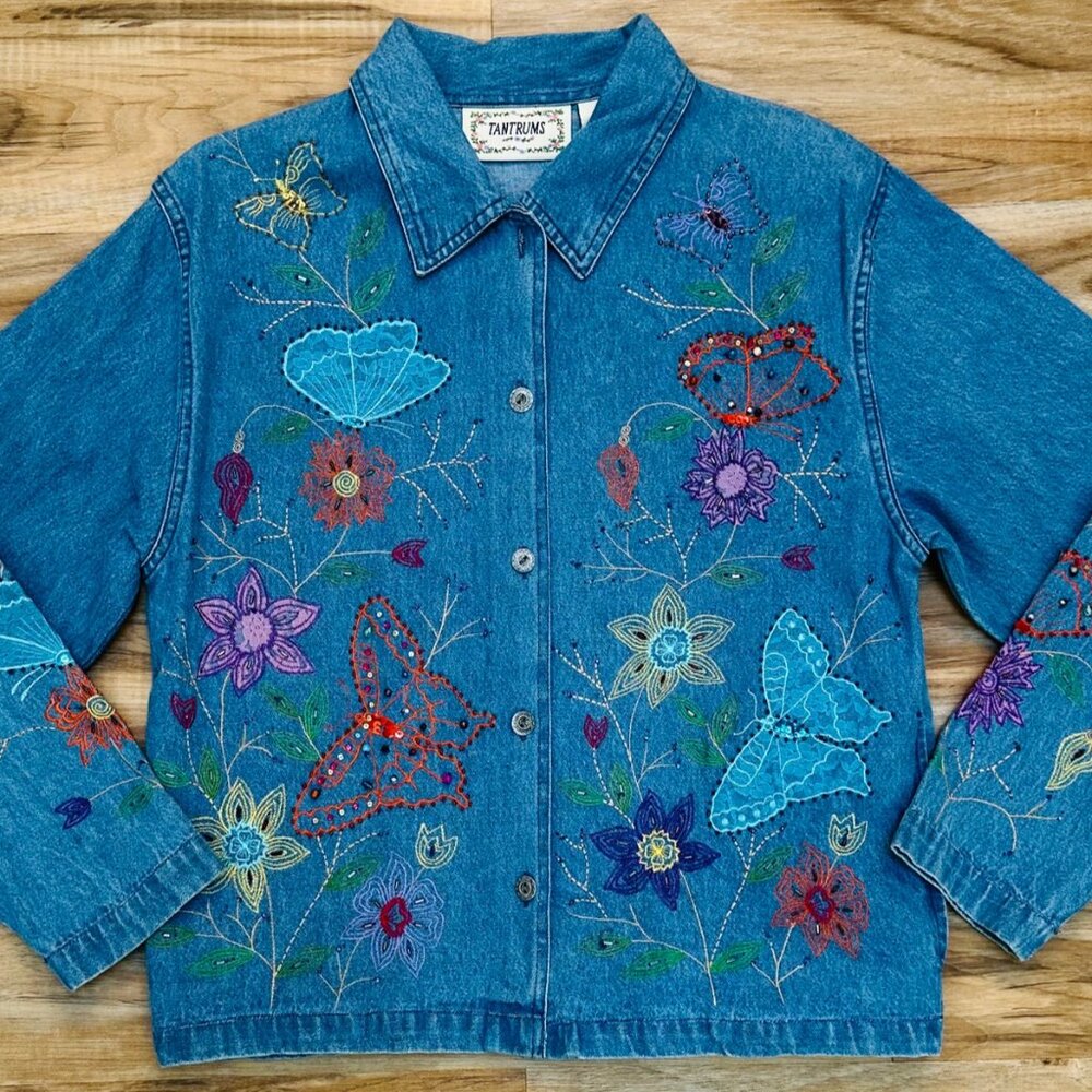 ✨ Tantrums Embroidered Denim Jacket ✨